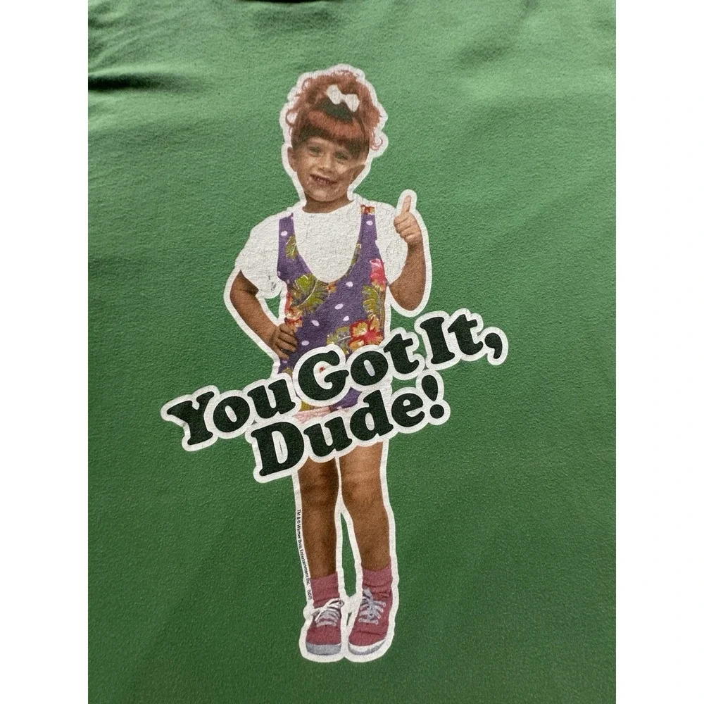 VTG Full House Michelle Tanner "You Got It Dude" Green Shirt Official M-L RARE - Picture 5 of 8